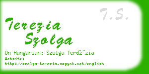 terezia szolga business card